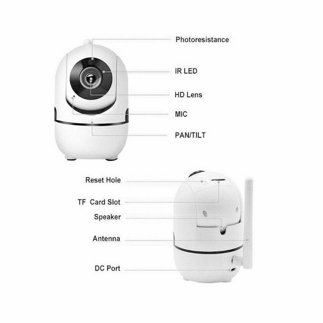 1080P WiFi Wireless Indoor Home Security Camera Night Vision Baby Pet